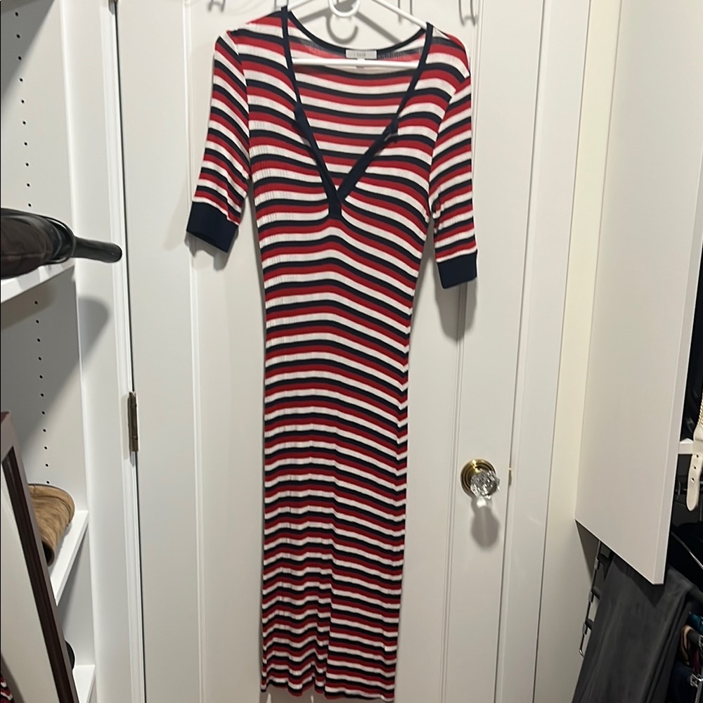 Striped Red and White Dress